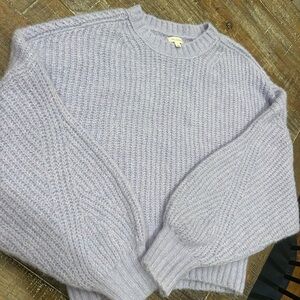 Pilcro Soft Lilac Crew Neck Sweater
